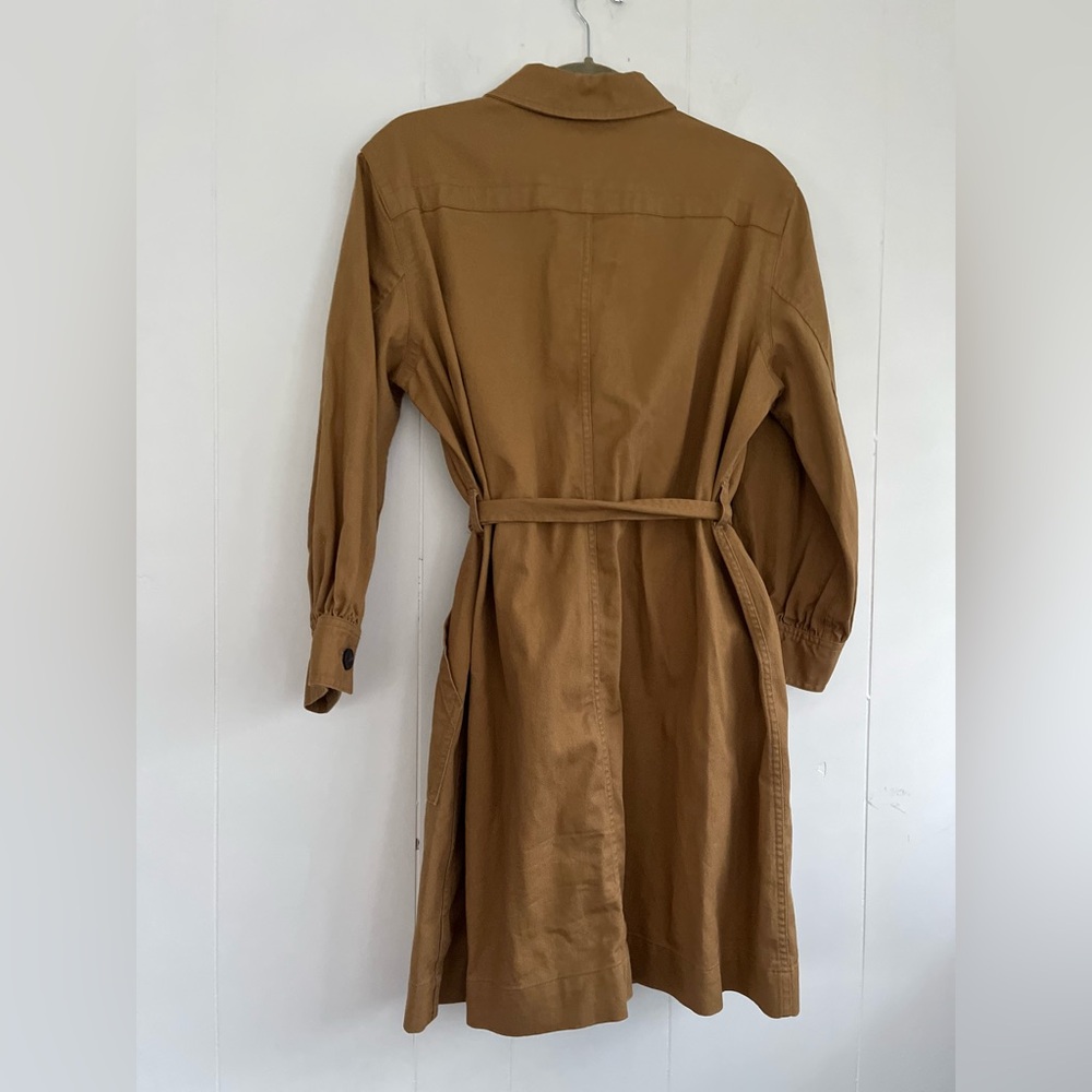 Free Assembly Womens Long Sleeve Belted Utility Mini Dress Tan Size Large - Picture 11 of 13